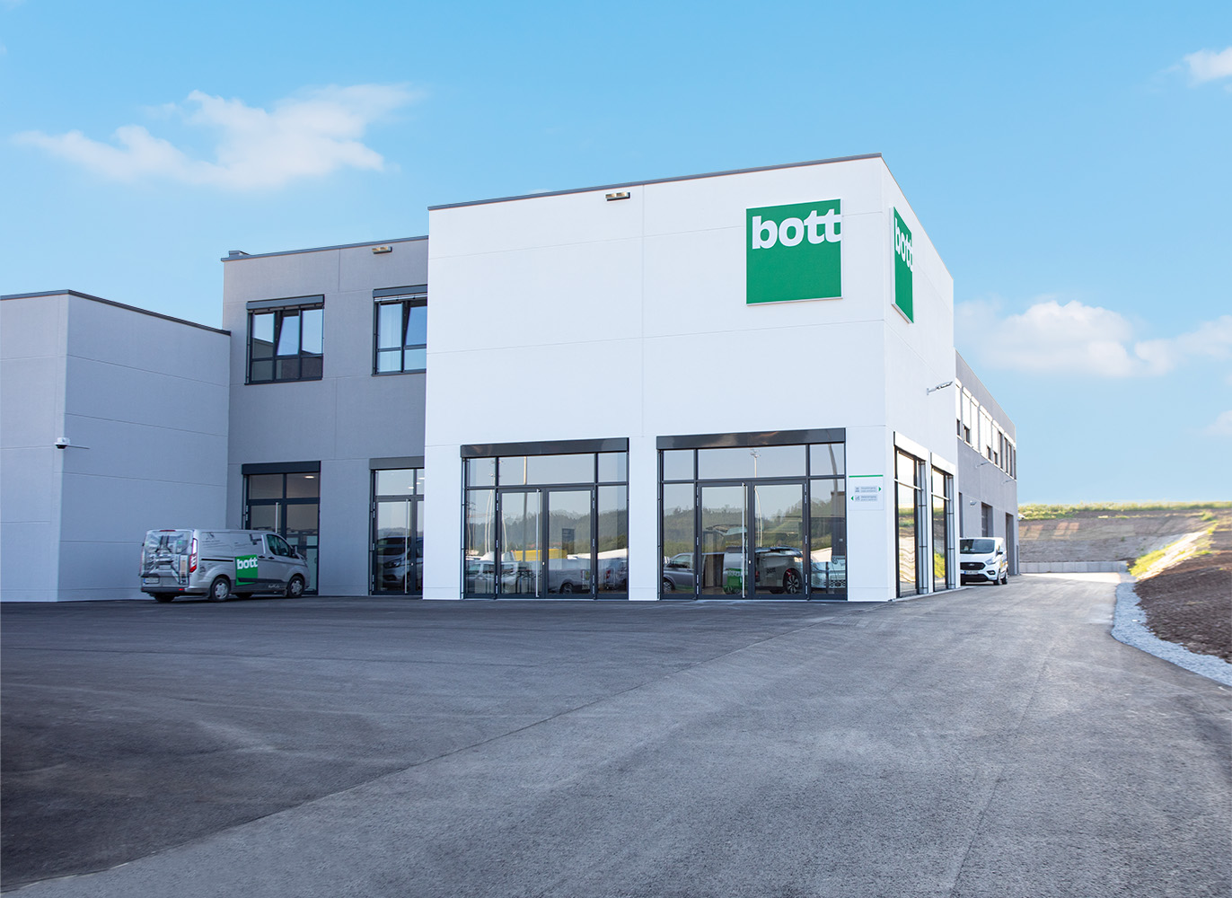 An exterior shot of the customer centre in Gaildorf-Münster
